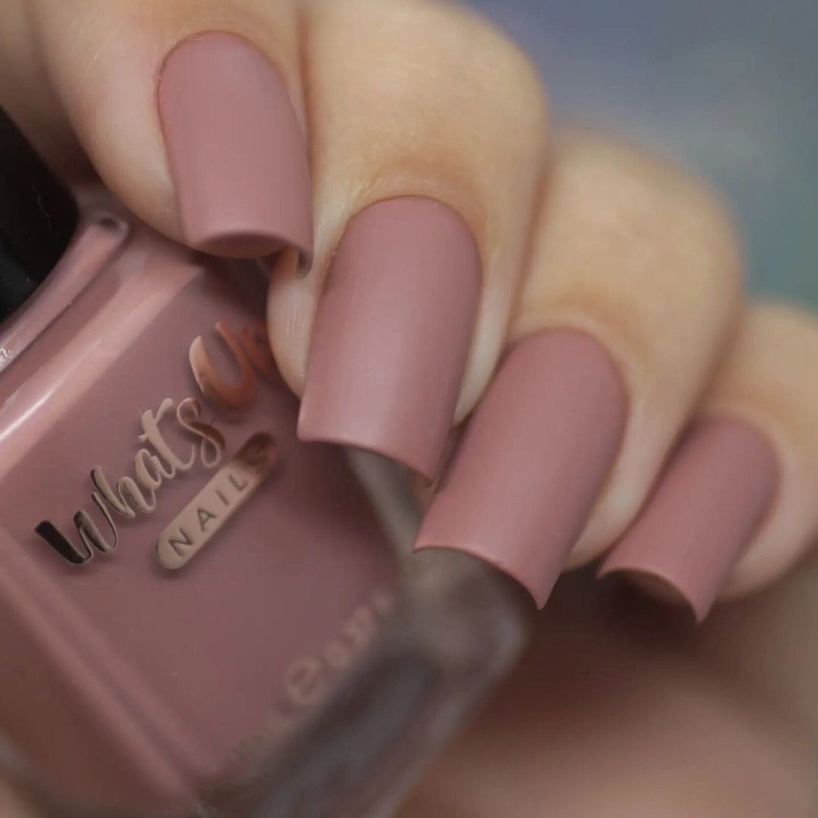 Whats Up Nails Rhodonite Nail Polish (Dusty Rose Matte) Nail Polish for Nail Art