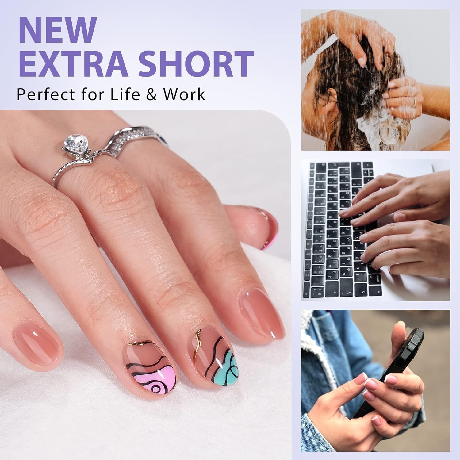 Salon-quality Matte Soft Gel Nail Tips – Easy Soak Off & Pre-shaped Convenience