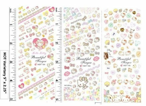 39 SETS Nail art water transfer decal stickers HOT Animals Flowers Kitty Love
