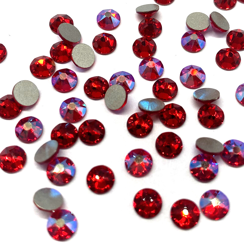 Swarovski 2058/2088 crystal flatbacks nail arts red LIGHT SIAM SHIMMER Combo Mix
