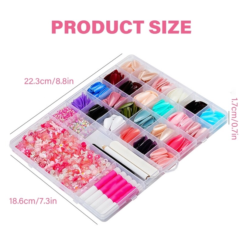 Mix Shaped Nails Art Cartoon Nails Decorations False Nails Tips