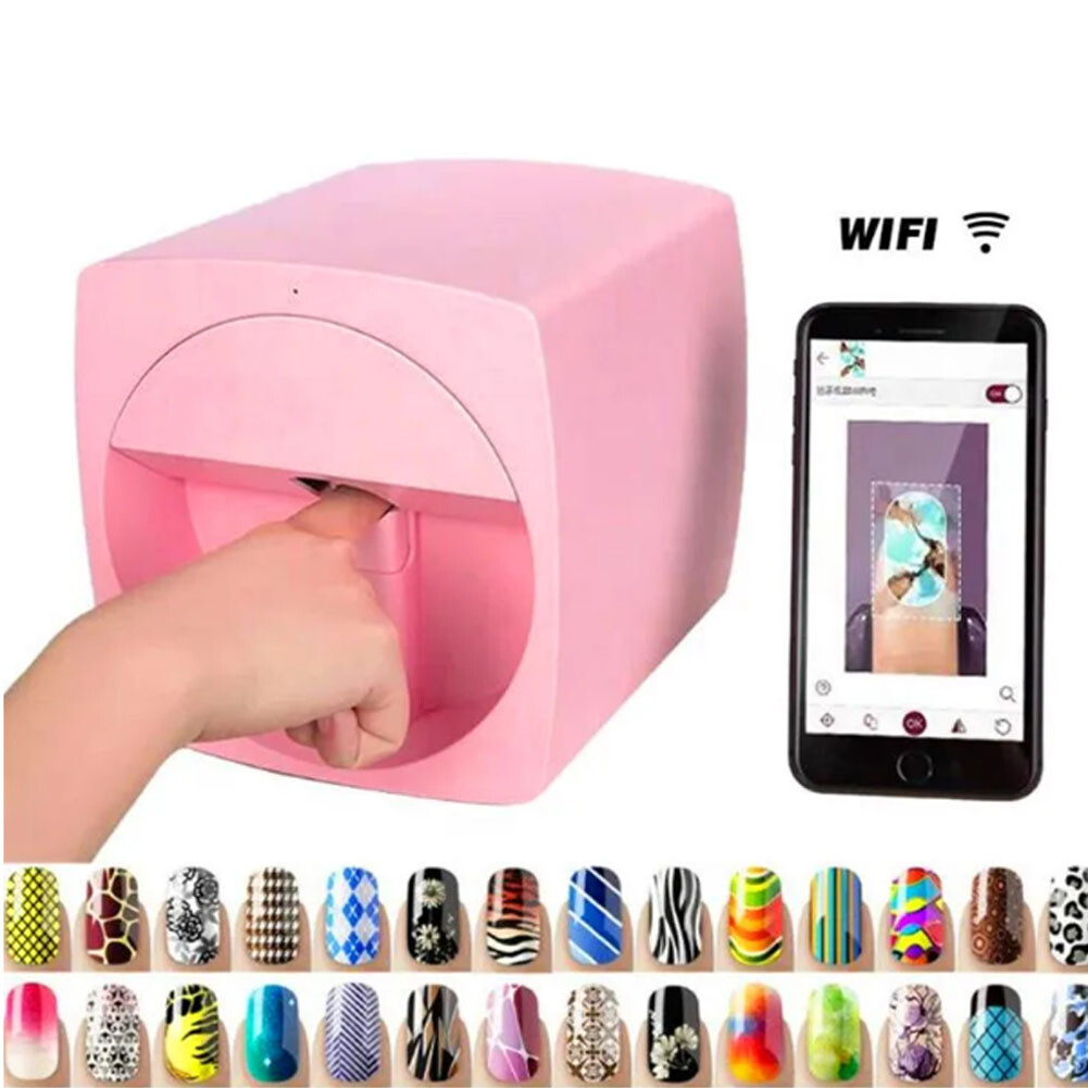 O’2NAILS Portable 3D Nail Printer Mobile APP DIY Nail Art Printing Home Machine