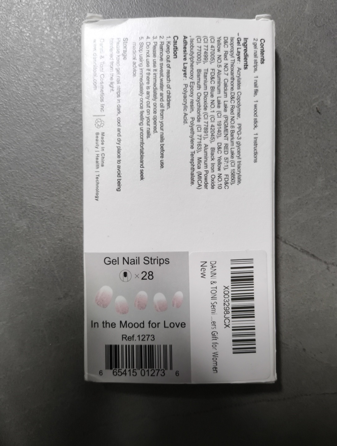 DANNI and TONI Semi Cured Gel Nail Strips In The Mood For Love