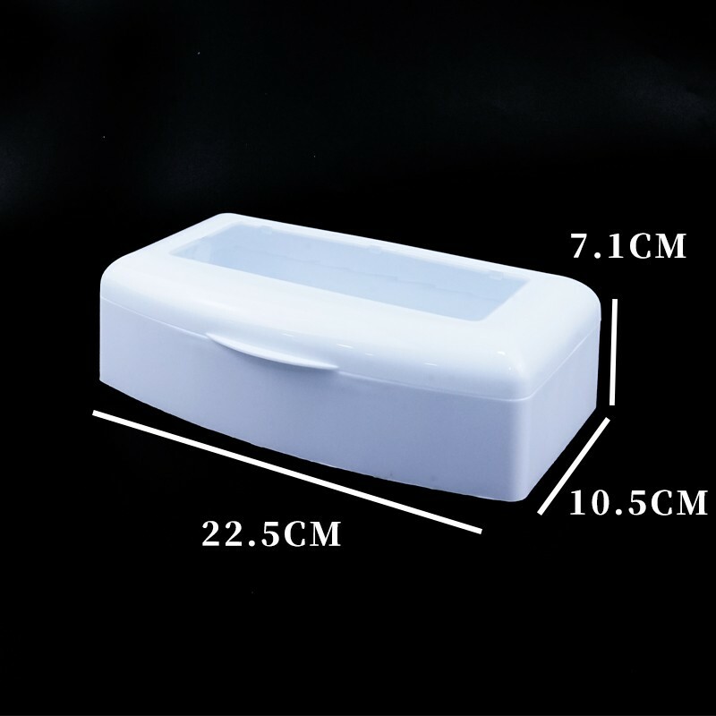 MISS ANA STERILIZING TRAY WHITE BOX CLEAN HAIR SALON, SPA NAIL MANICURE ART TOOL