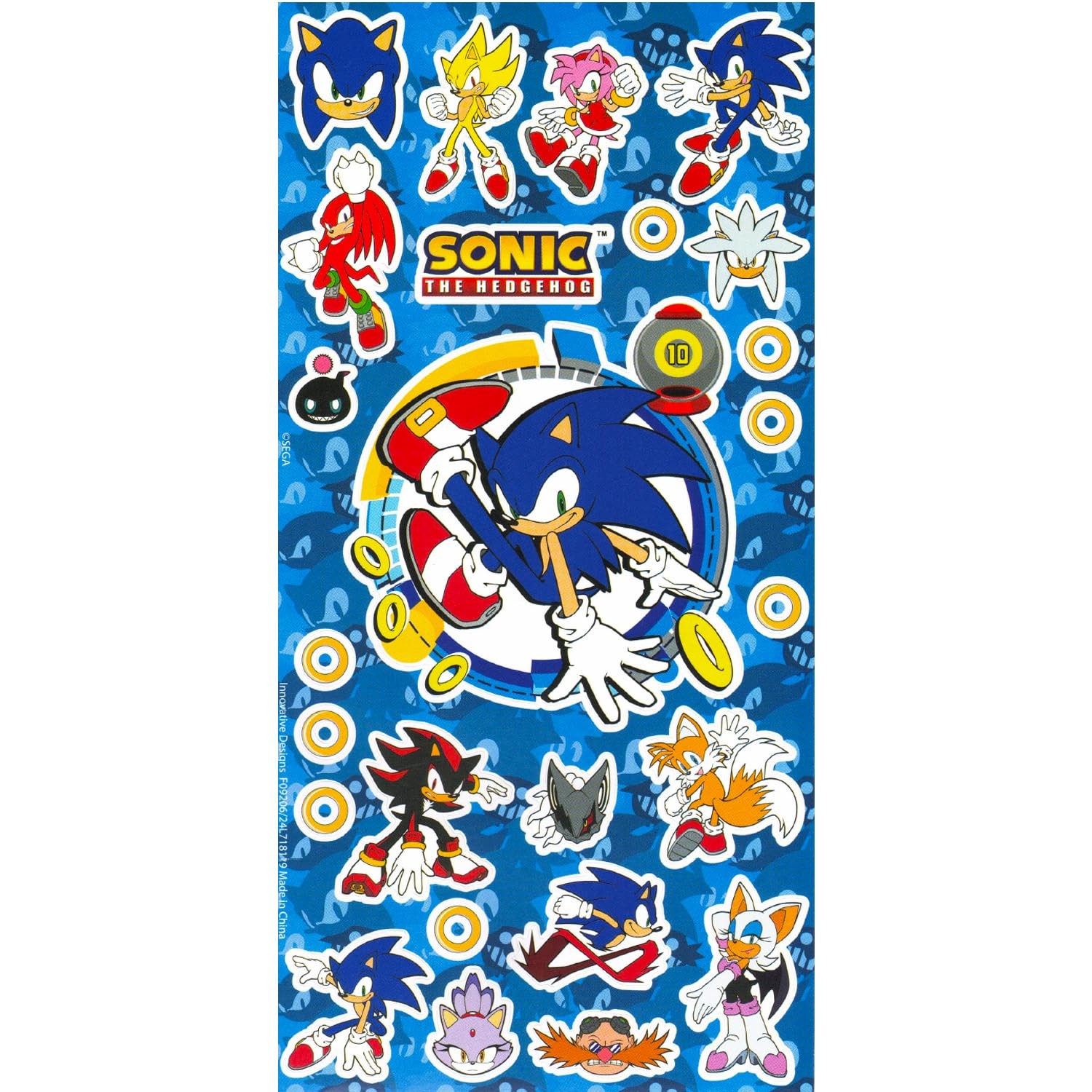 Sonic the Hedgehog Pop Up Board Game for Birthday Party, Multicolor