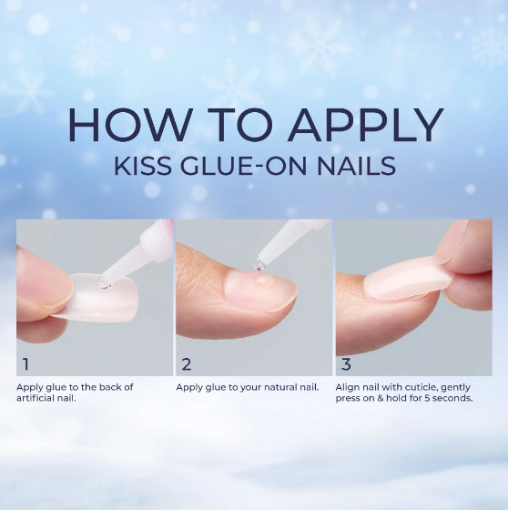 2 Pack – Kiss Voguish Fantasy Holiday Manicure Glue-On Nails Christmas Tree