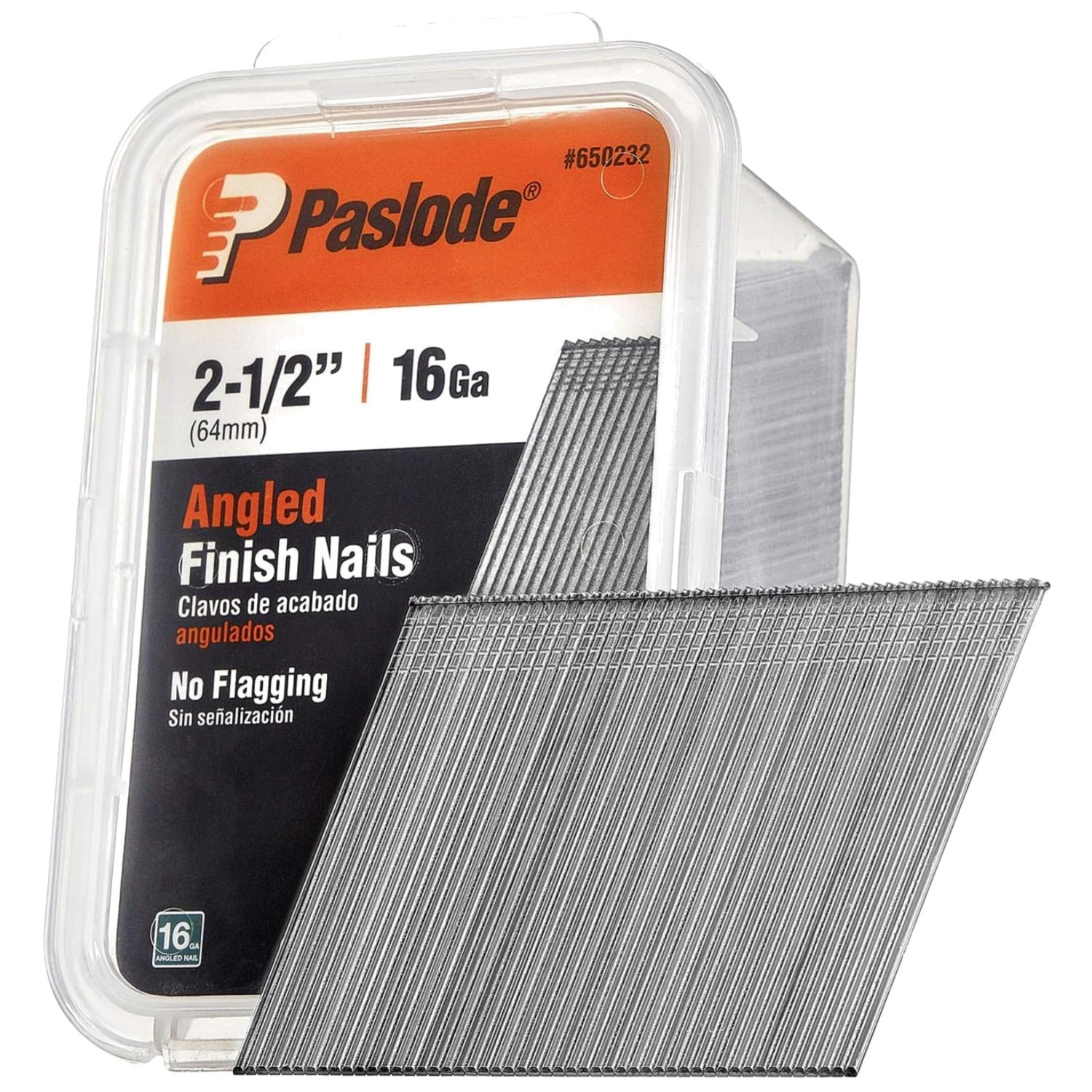 20 Degree Angled Galvanized Finishing Nails – 16 Gauge, 2 1/2 Inch, 2,000 Pack