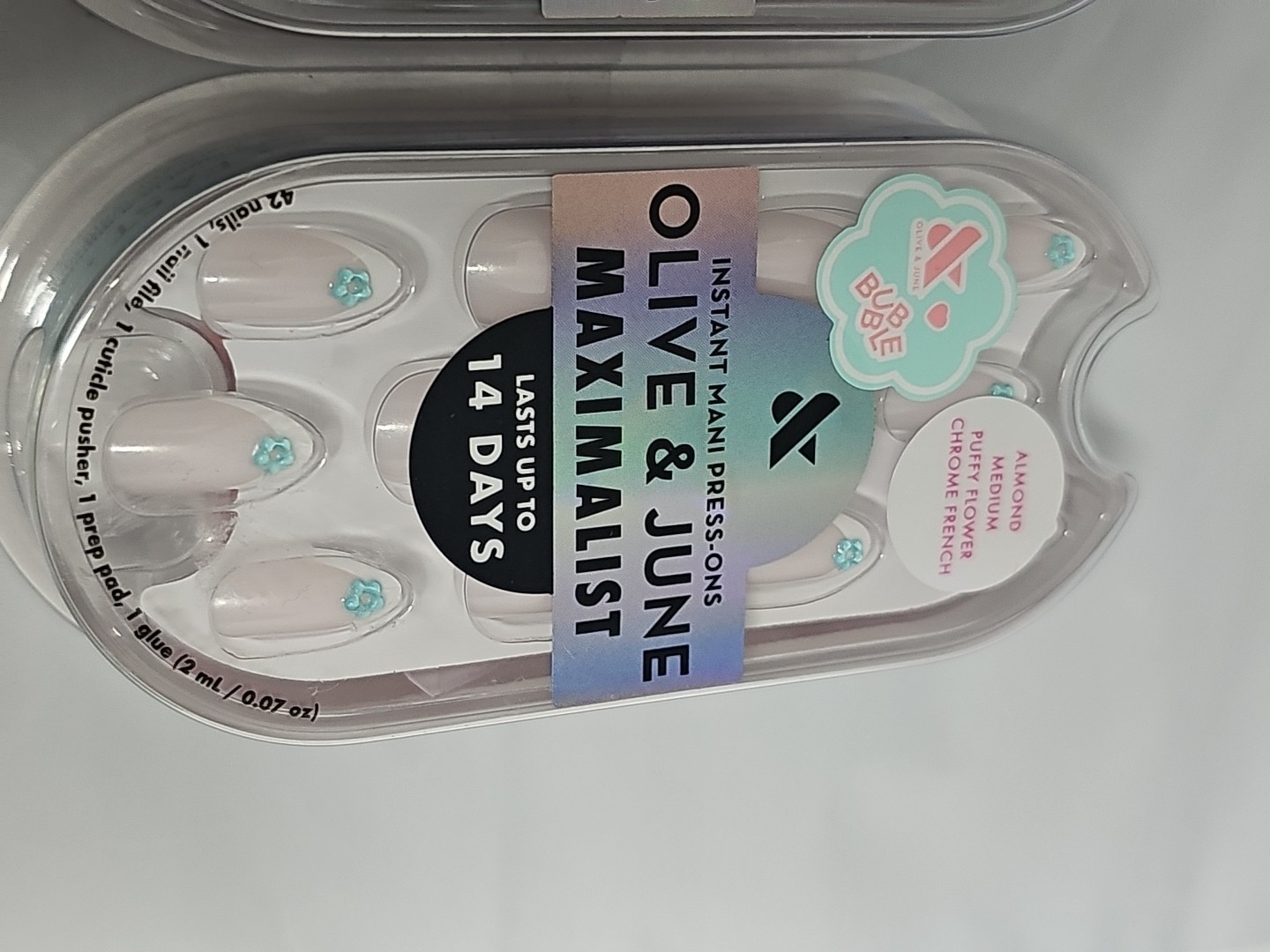 Olive & June +Bubble Instant Mani Maximalist Square/Coffin/almond ( 3 Pack)