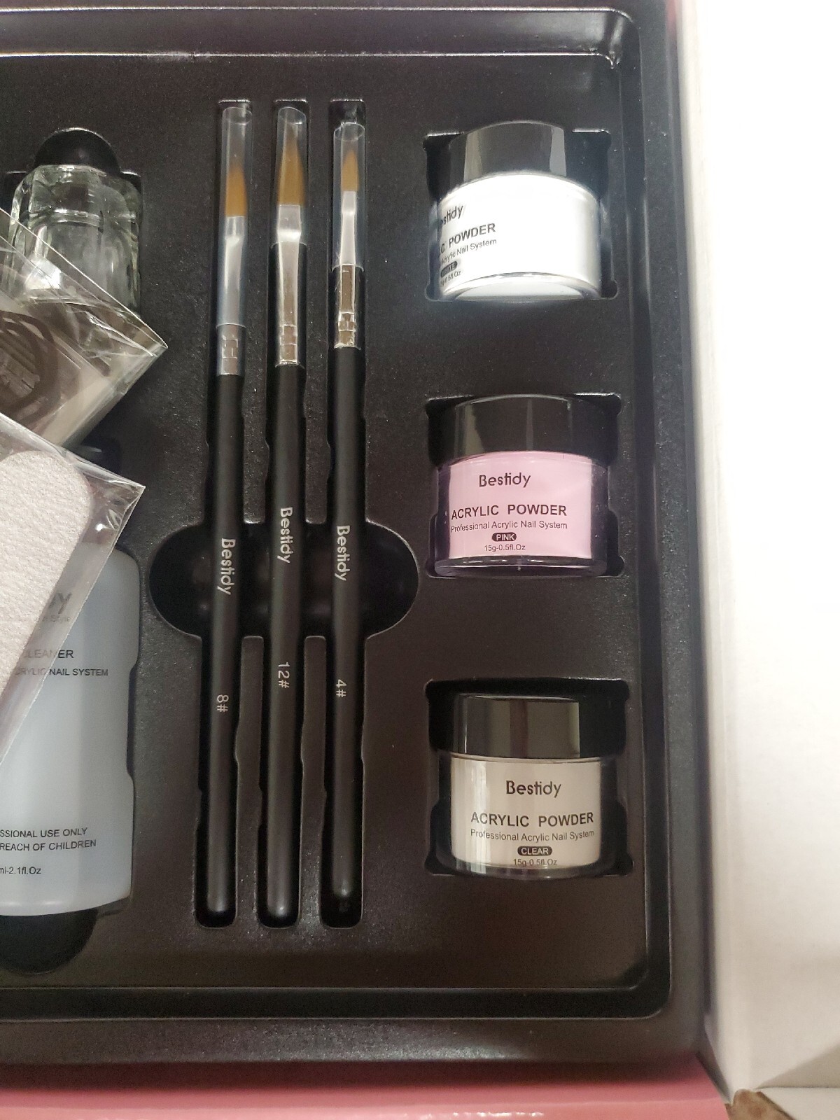 Bestidy-Acrylic Nail Kit -EVERYTHING YOU NEED! POWDER/BRUSHES/LIQUID/FILE/NIB!