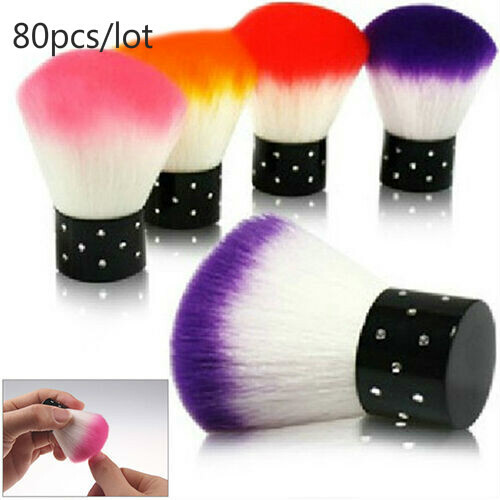 80Pcs Soft Nails Brush Dust Remover Powder Cleaning Manicure Nail Art Tools New