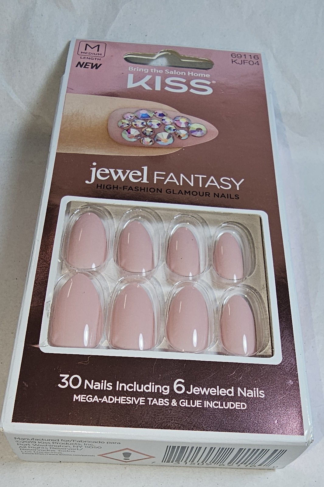 Kiss Jewel Fantasy High Glamour Fashion Nails -6 Jeweled Nails #69116 KJF04