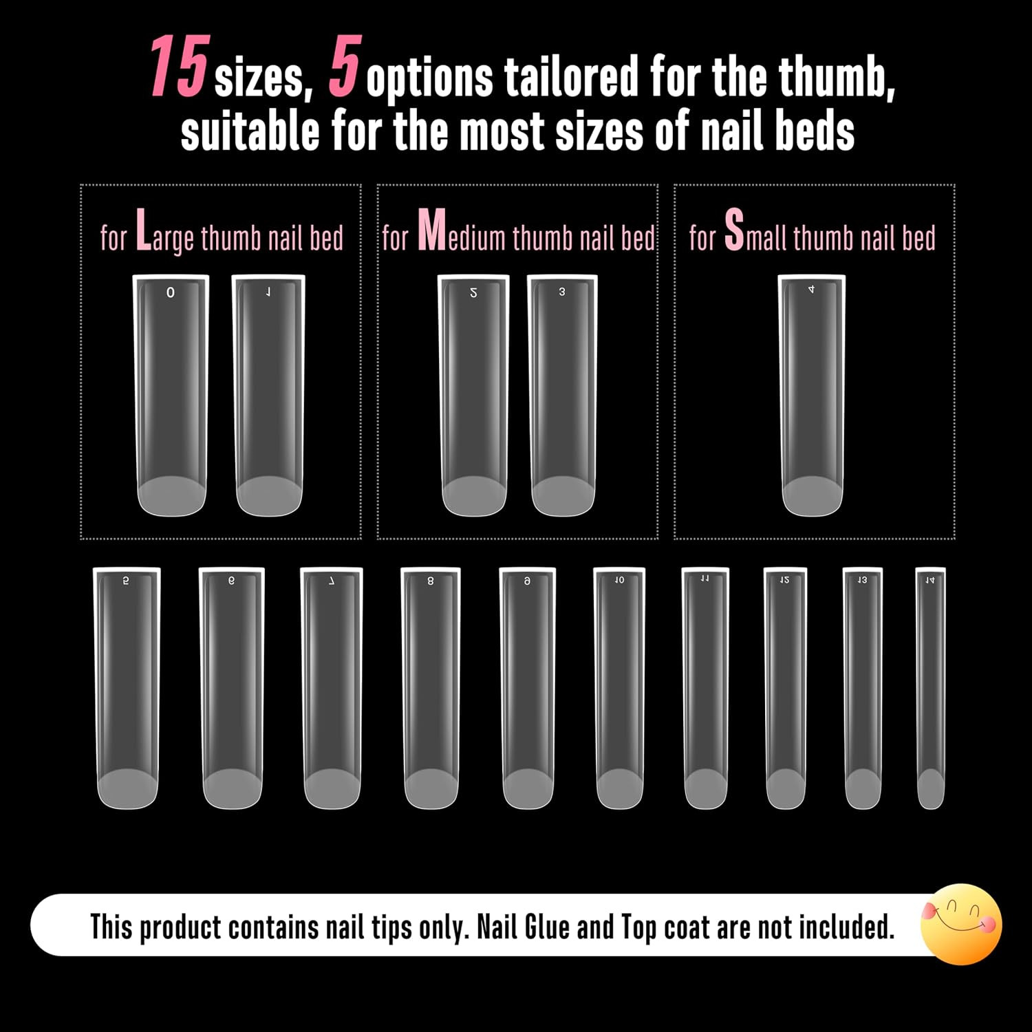 XXL Square Nail Tips Matte – 240Pcs Pre-Etched Soft Gel Press on Nails, No File