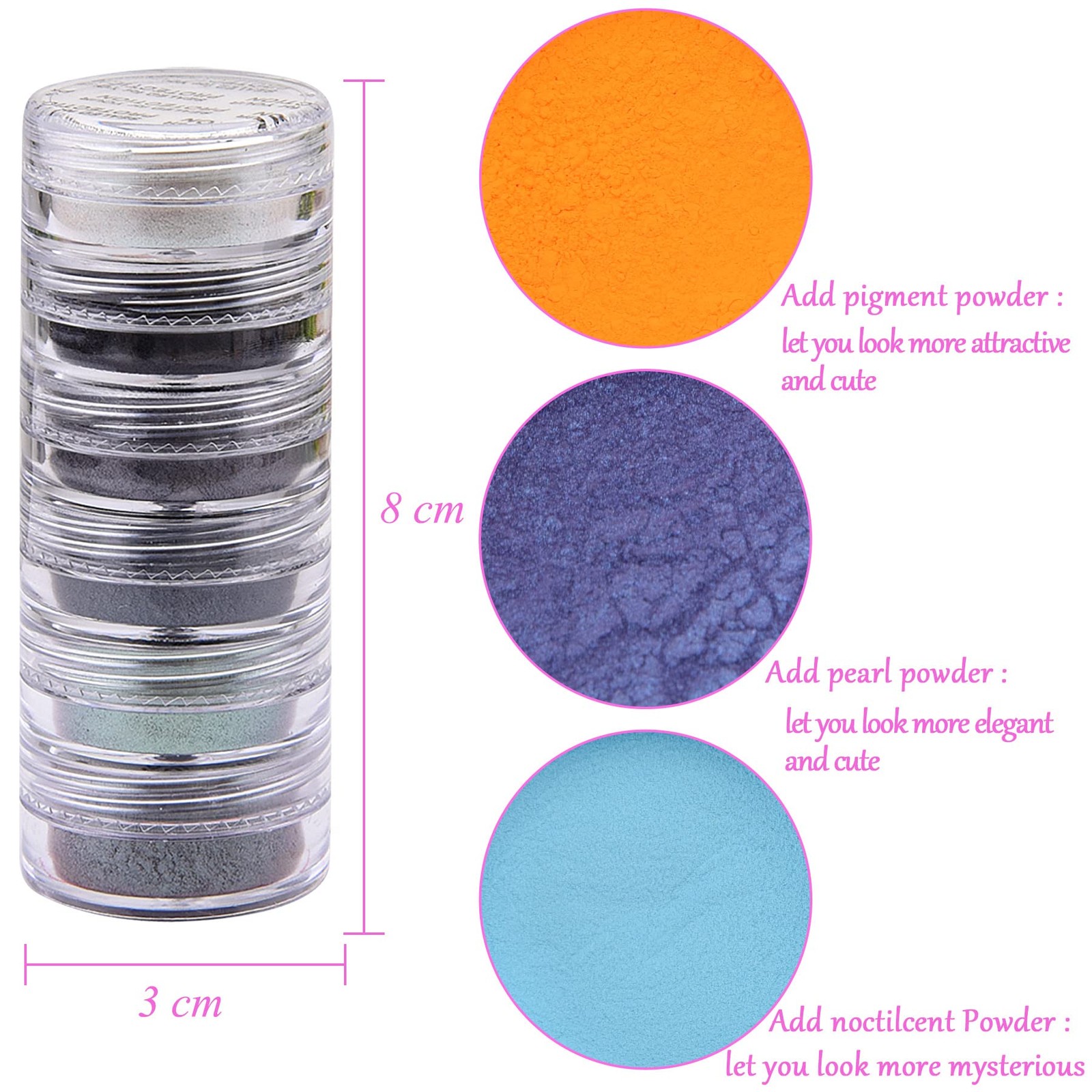 Duufin Pigment Powder for Nails 36 Colors Nail Pigment Powder