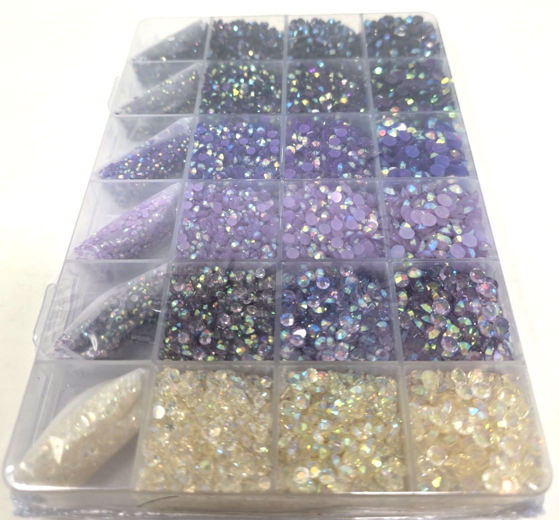 Rhinestones for Crafts Kit Jelly AB for Tumblers for Nail Art Brushes Tweezers