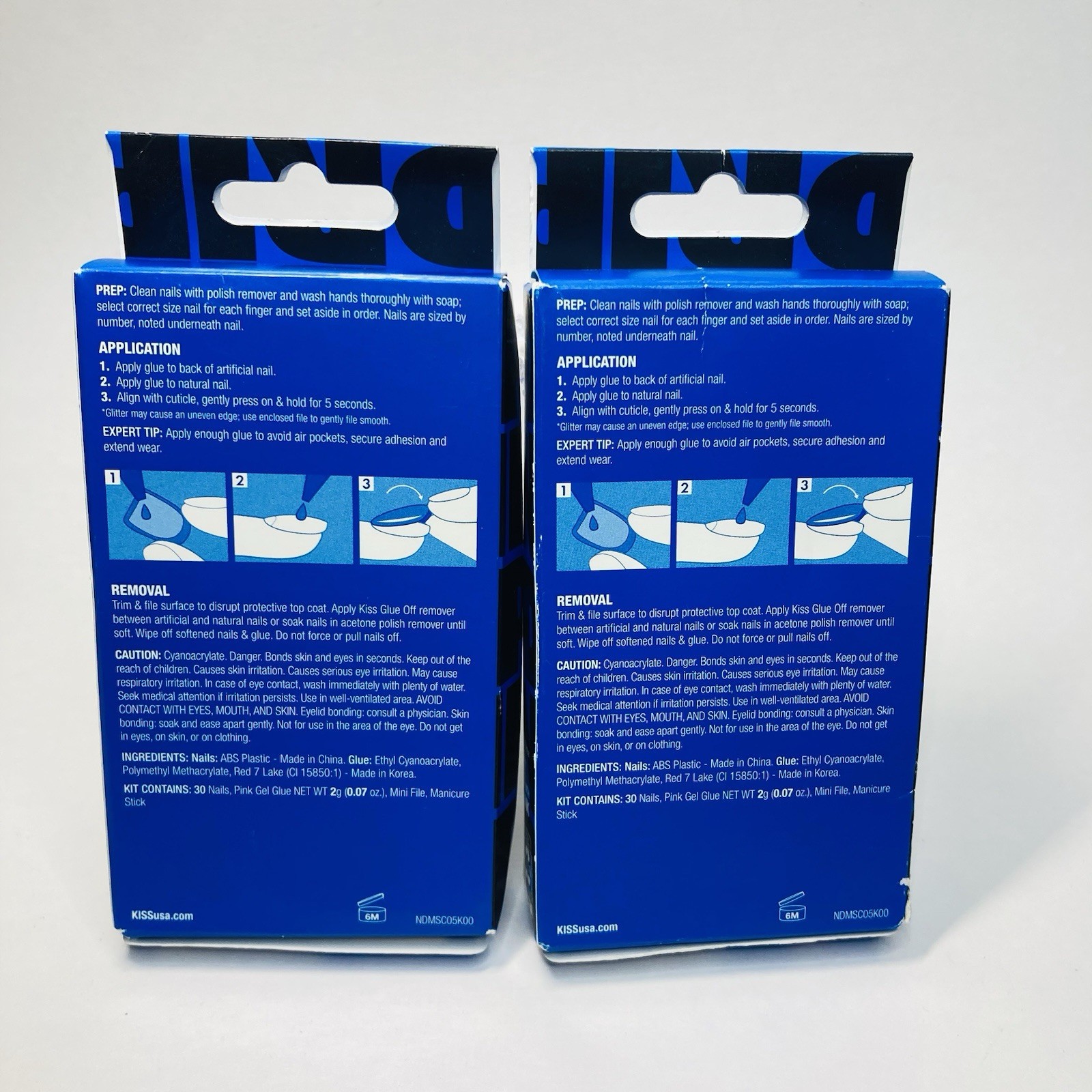Kiss NAIL DRIP Pastel Long Sculpted High Volume (30 Nails x 2 BOXES) Size M NEW