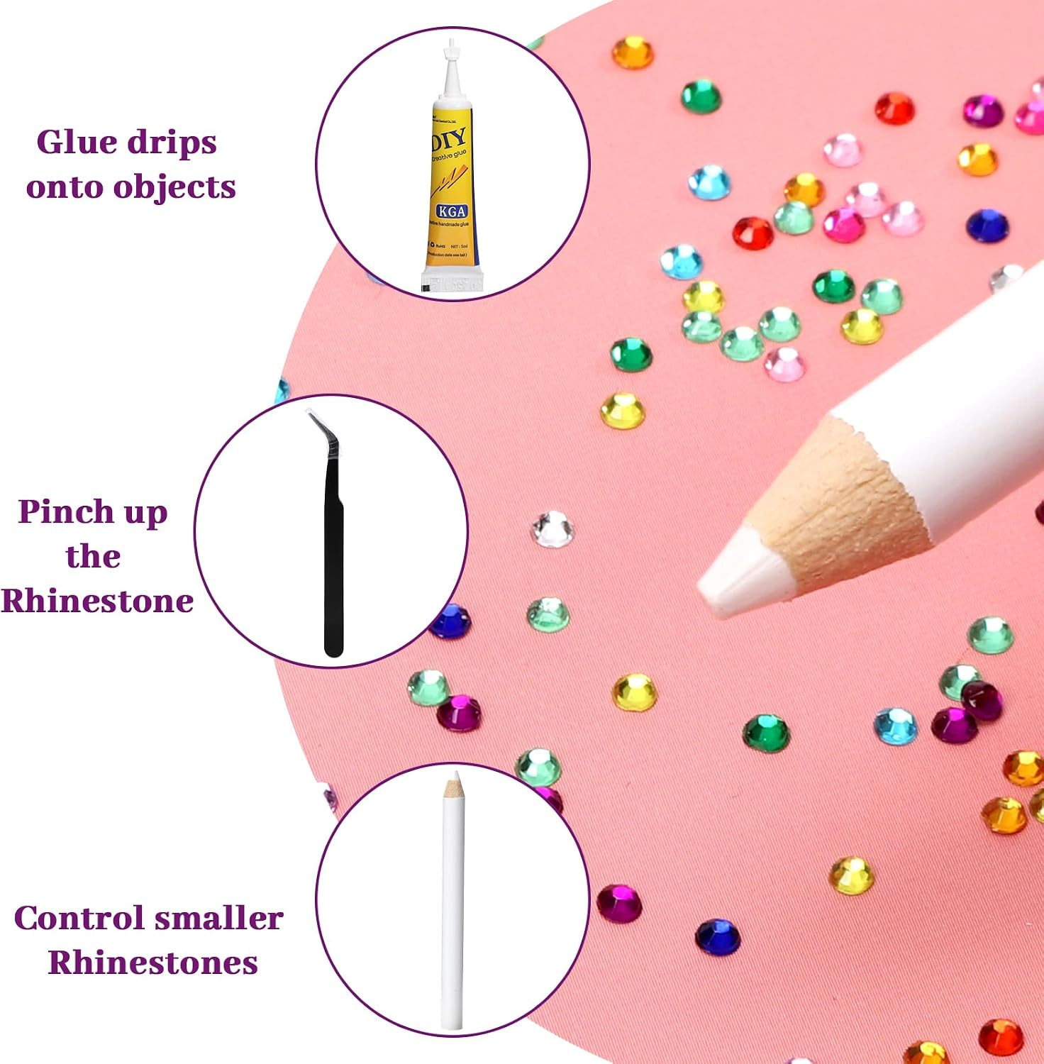 5500Pcs 2Mm 12 Versatile Colors Rhinestone Set for Nail Art | Colorful Flat Back