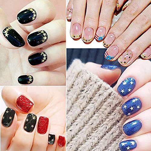 12 Colors Stars Nail Art Stickers Star Nail Glitter Sequins Five-pointed Star