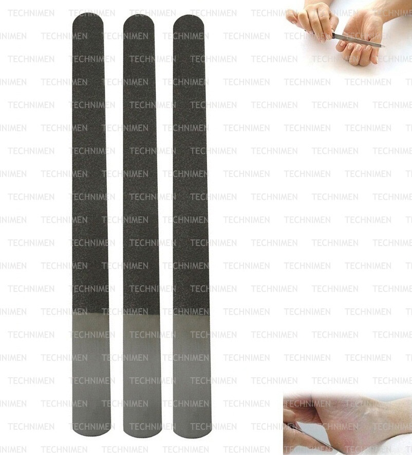3 x 6″ NEW CRYSTAL DIAMOND DEB SAPPHIRE ACRYLIC GEL FALSE NAIL & FOOT FILE FILES