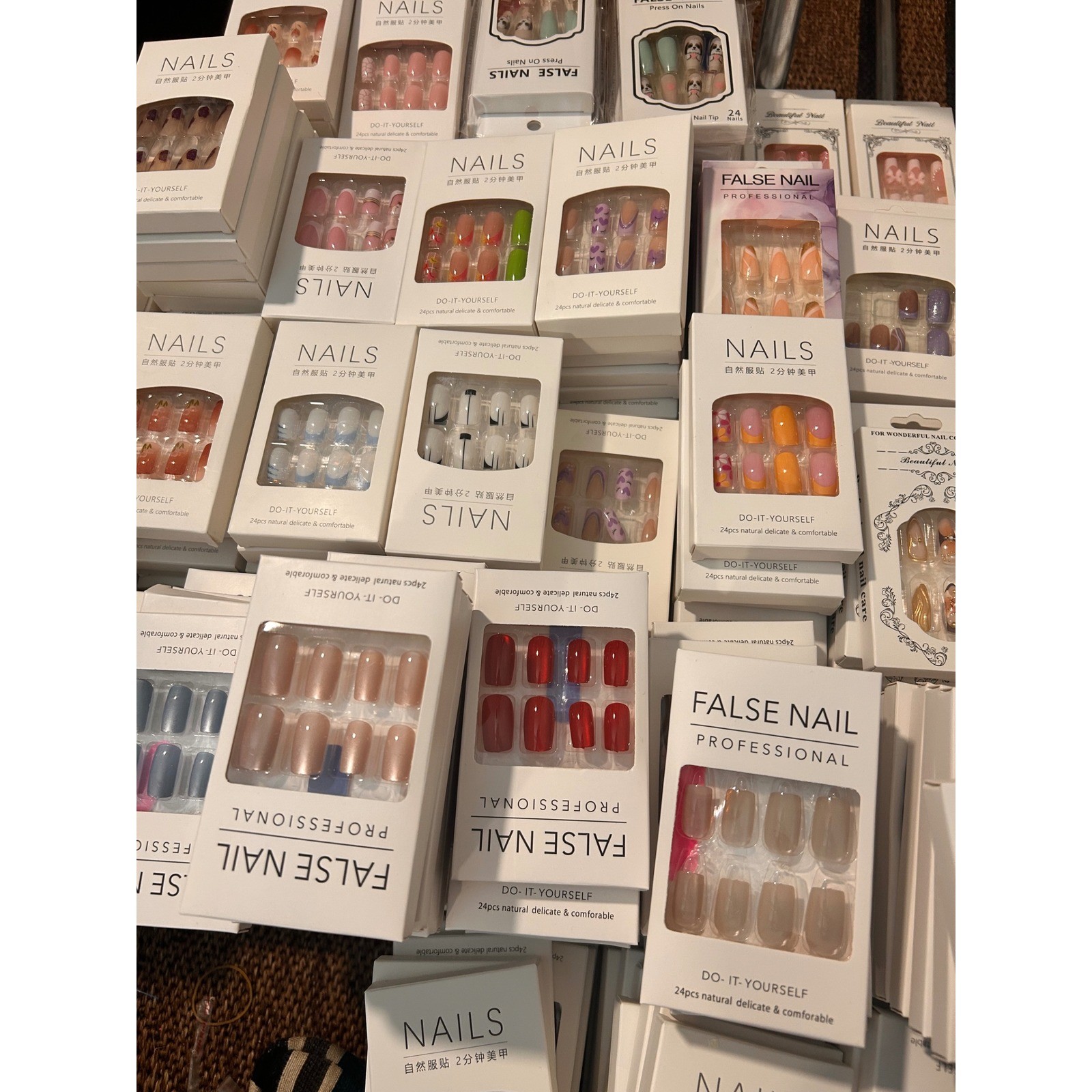 Bundle 10 singular Of 24pc Press On Nails Nail Tips Professional DIY Multi Set