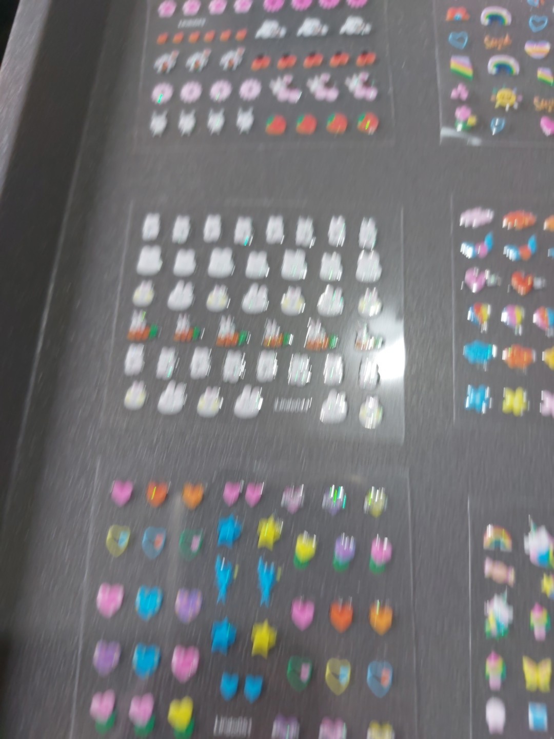 10 X Small Sheets Of Cute Nail Art Stickers (D162) New