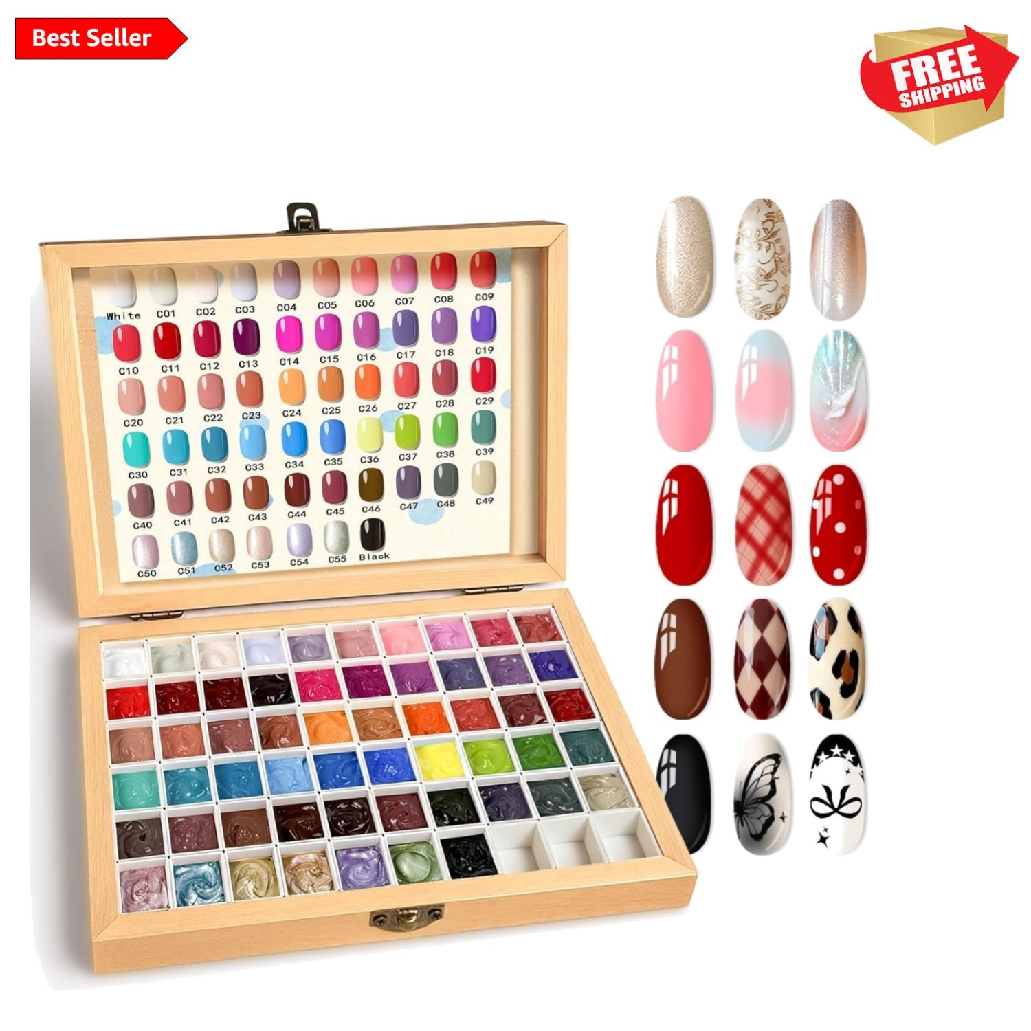 Sponge Paint Patting Gel Polish Kit – 57 Vibrant Colors Included