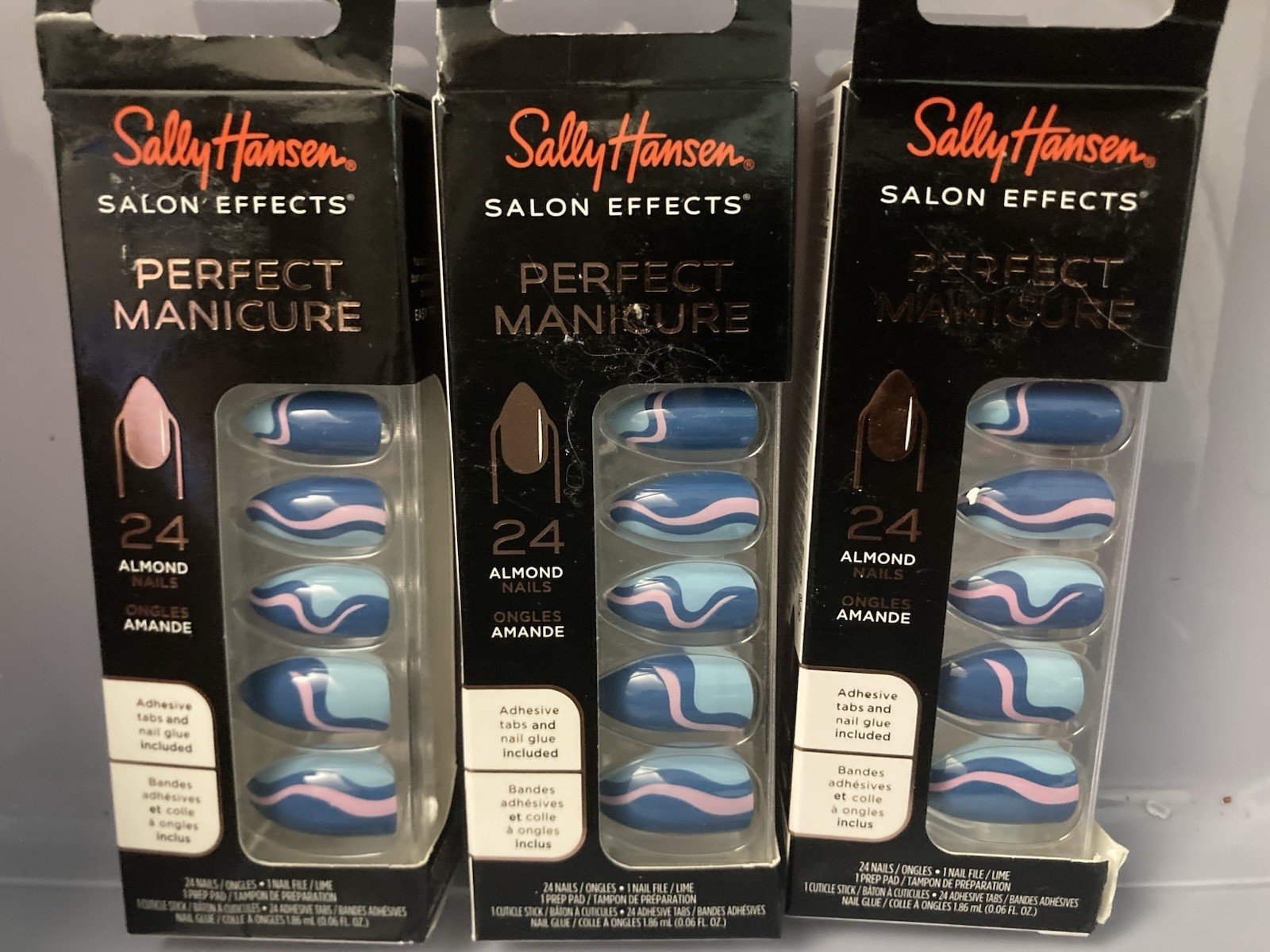 Huge Mixed Lot of 13 Sally Hansen Perfect Manicure Press On Nails Needing Space
