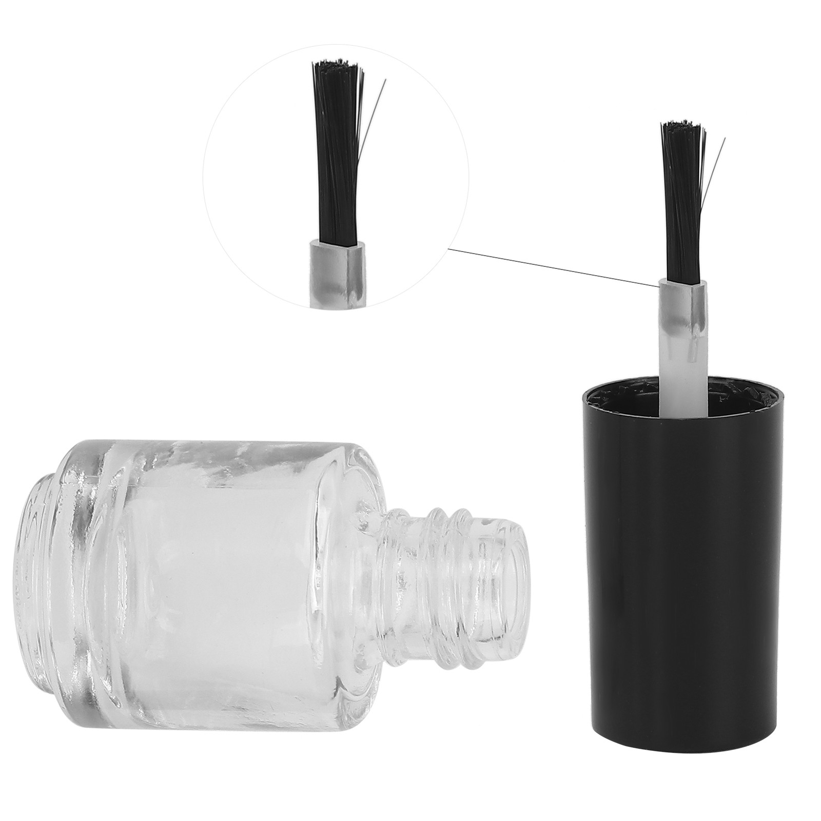 10pcs Empty Nail Polish Bottle With Brush Cap For DIY Use Excellent