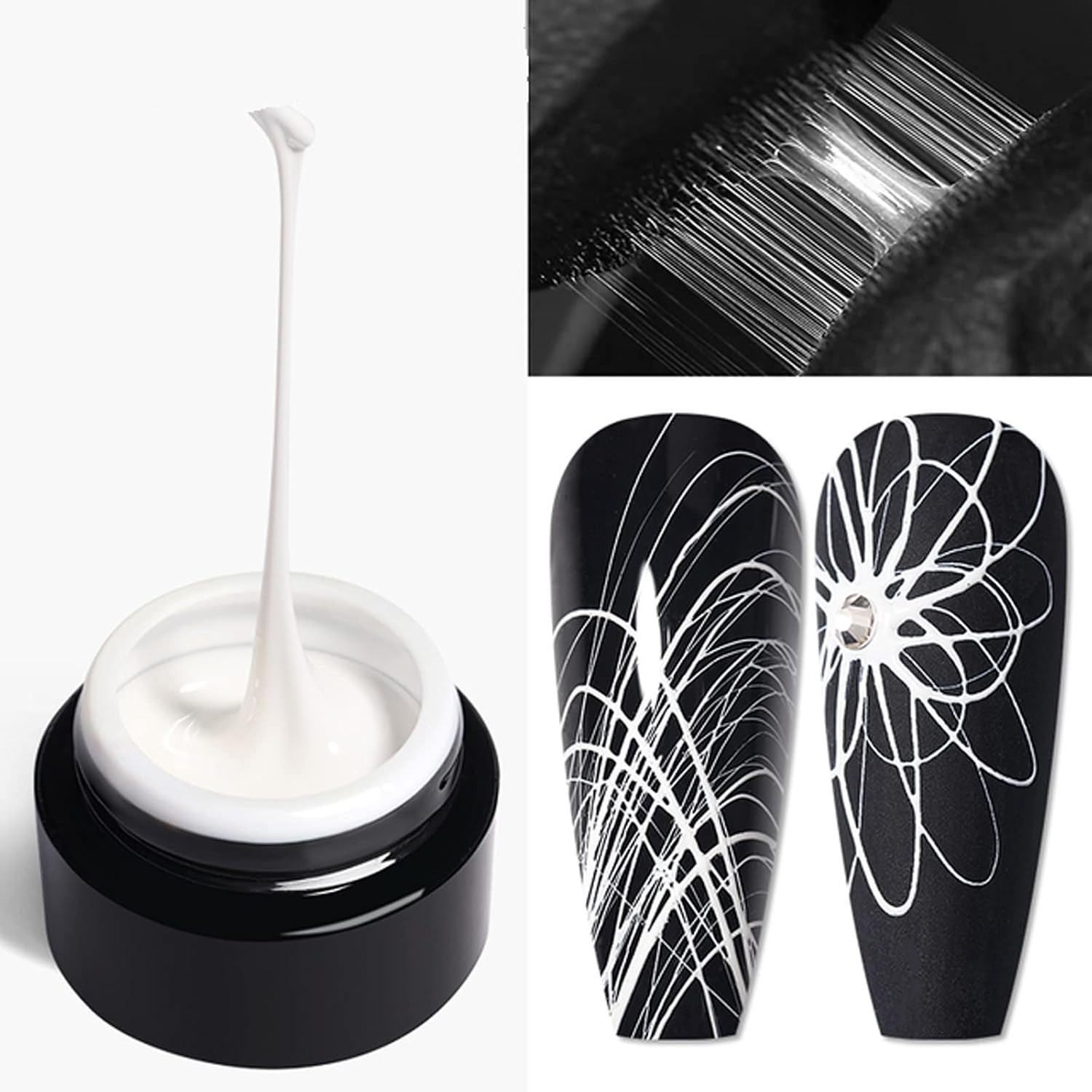 Luxurious White Gel Nail Painter for Stunning DIY Art – Long-Lasting Finish