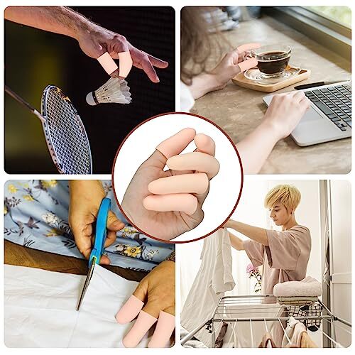 20 PCS Gel Finger Cots Silicone Finger Protectors Rubber Finger Covers for Dry