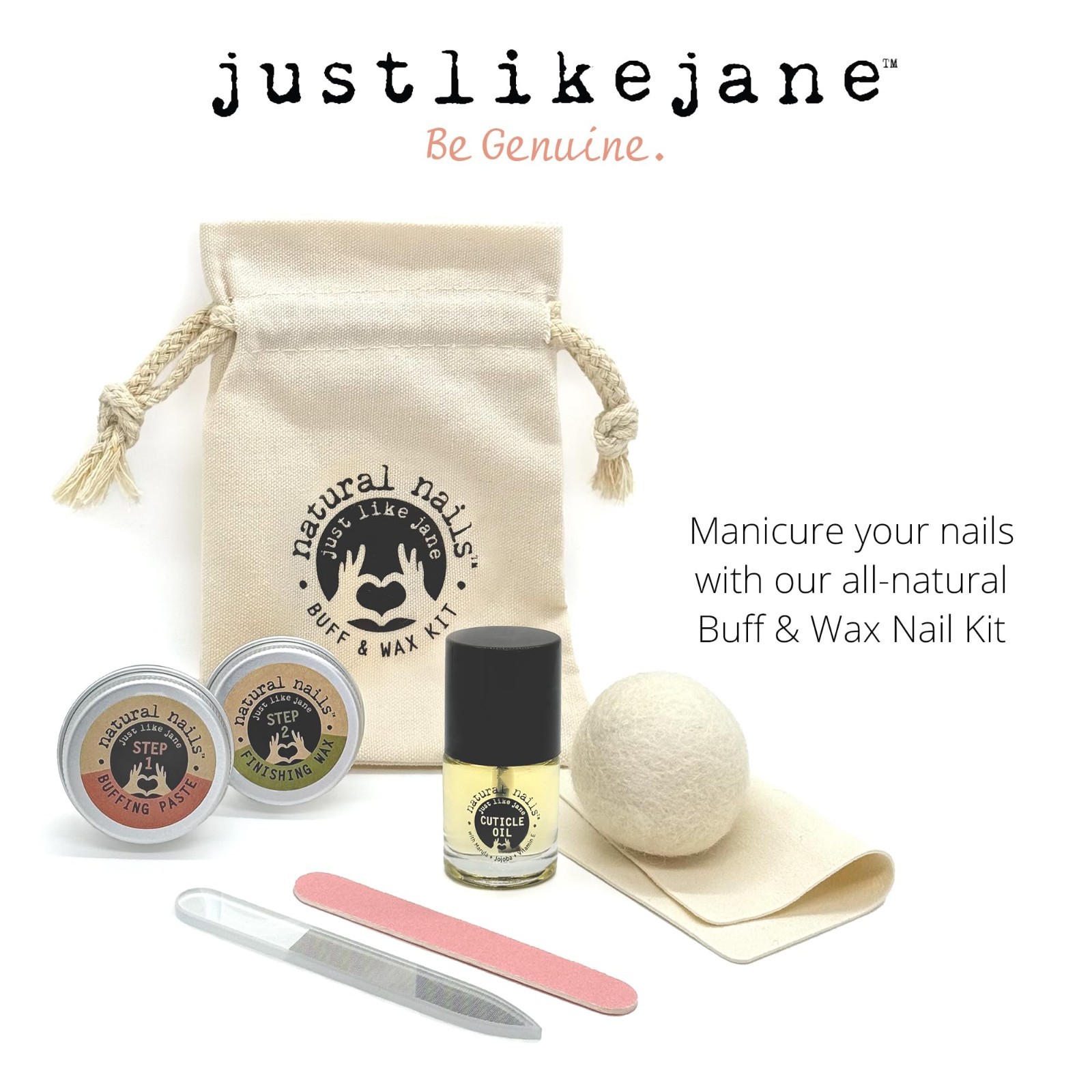 Natural Nails Buff & Wax Kit – Nano Glass File for Ultimate Shine & Smooth Finis