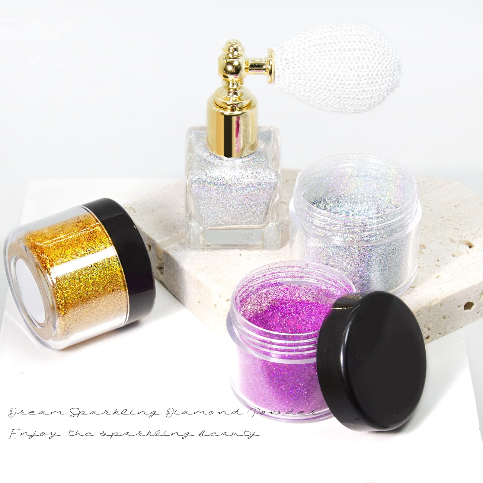Body Glitter Spray,Sliver Gold Pink Glitter Powder,Shimmer Highlighter Loose …