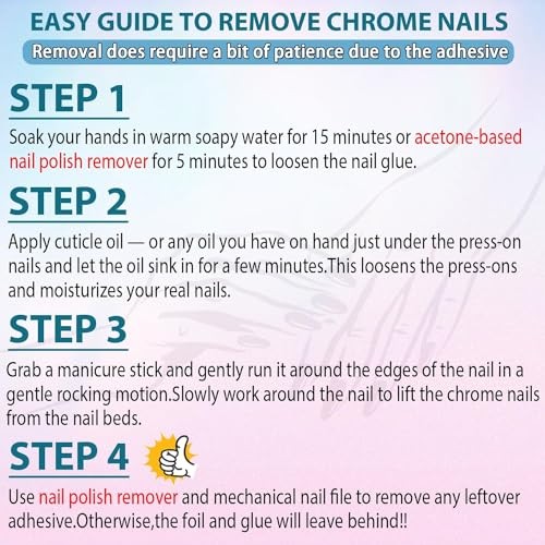 Hot Pink Chrome Press on Nails Medium Almond Nails Press oval medium hot pink