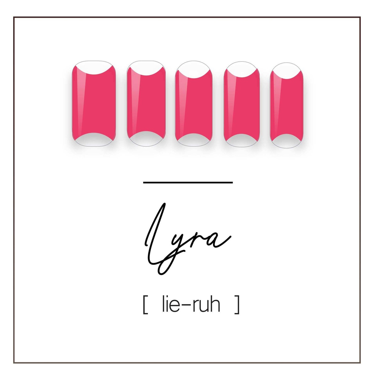 Siara Martin Beauty Lyra Elite UV Gel Nail Wraps Pink Half Moon Semi-Cured Gel