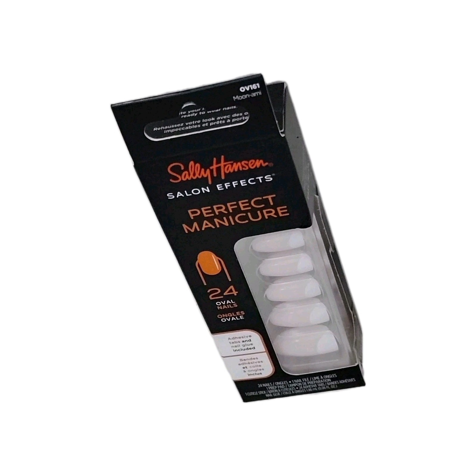 Sally Hansen SALON EFFECTS PERFECT MANICURE 24 OVAL Press-On Nail OV161 MOON-AMI