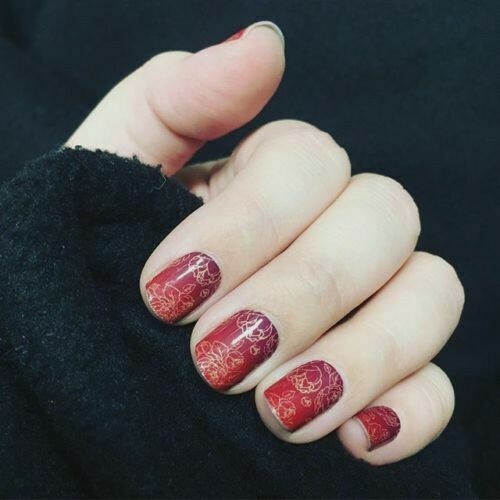 Jamberry Nail Wrap ~ FULL or HALF SHEET ~ AUTUMN ROMANCE Rare Valentine Ombre