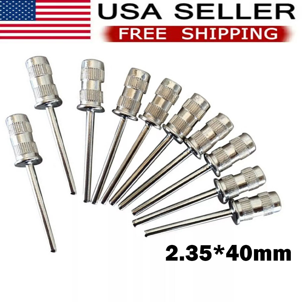 10pcs Drill Mandrel Bit Nail Sanding Drum For Sanding Band Manicure Pedicure USA