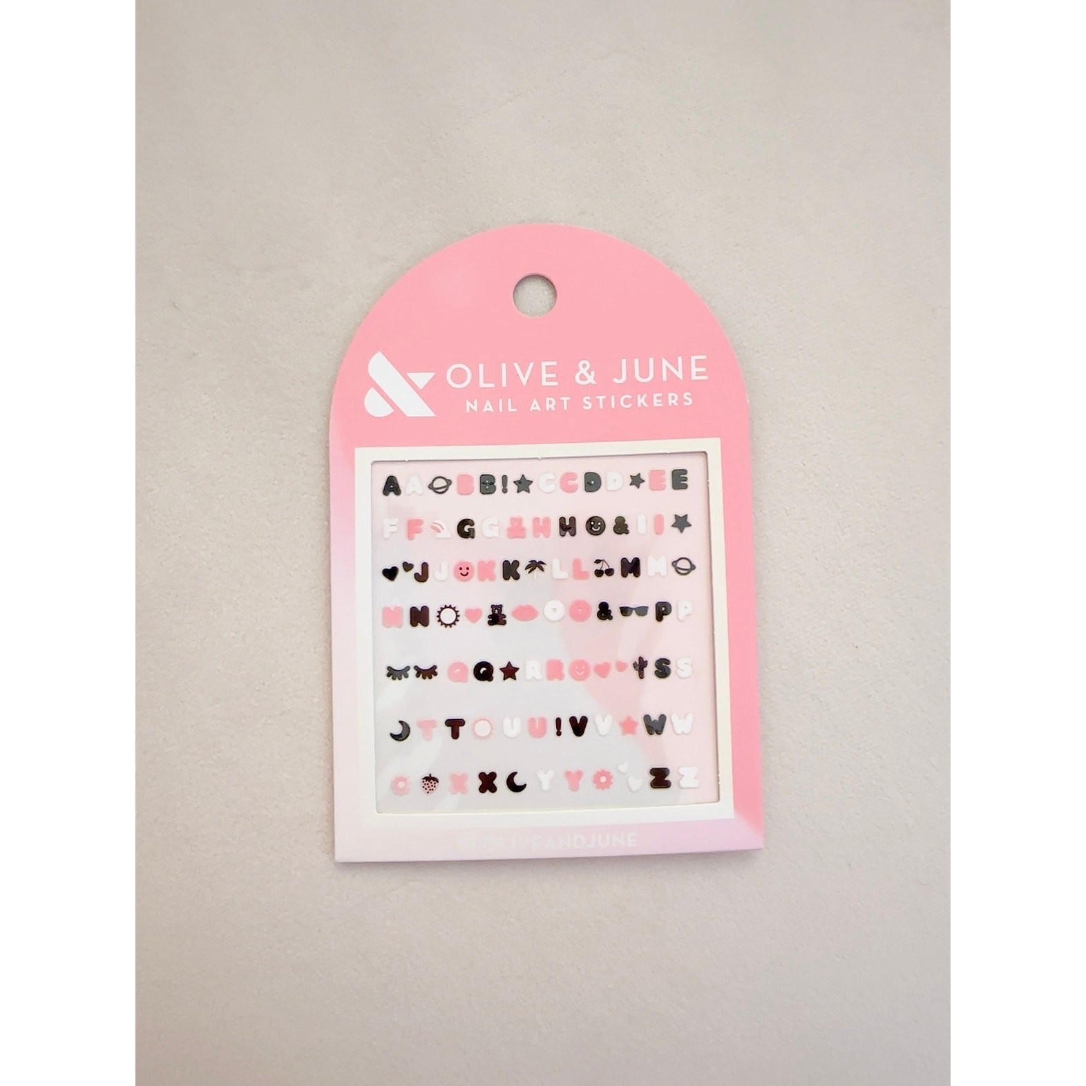Lot of 4 Olive & June Bubble Letter Nail Art Sticker NWT Y2K Coquette Mani