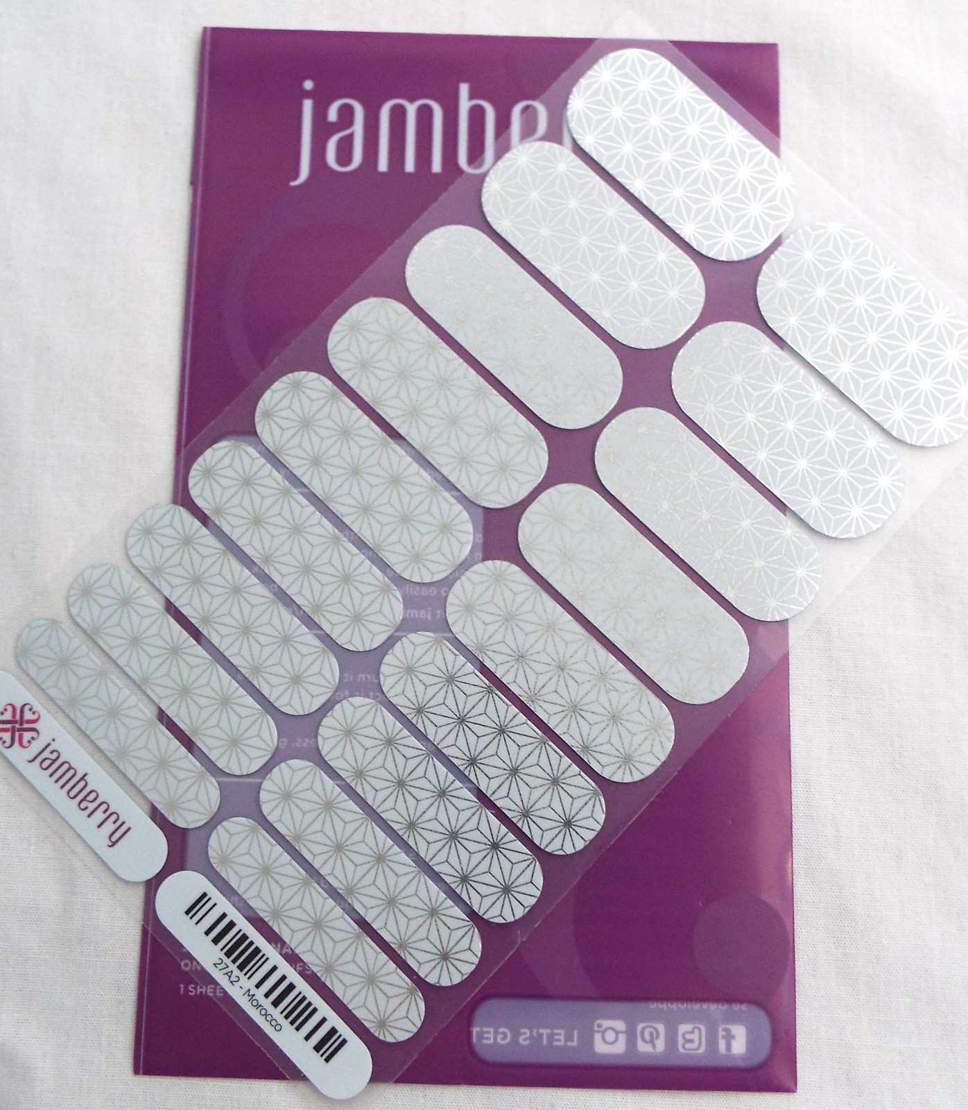 Jamberry Morocco 27A2 Nail Wrap Full Sheet