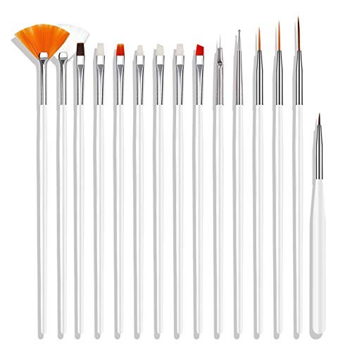 YIMART 20PCS Nail Art Design Dotting Painting Drawing 20 Piece Set, white