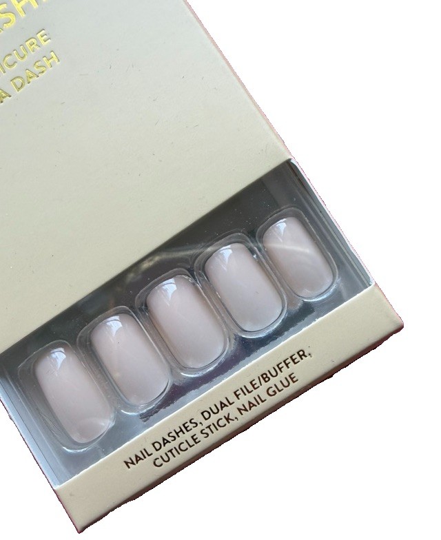 Red Aspen Press On Nail Dashes Tierra’s Linen Dress Medium Square NIB