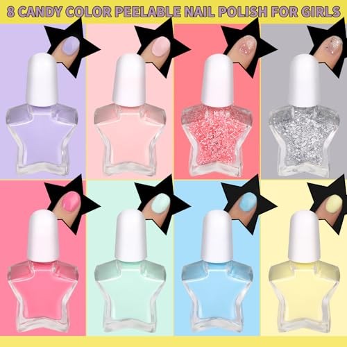 Nail Kit for Girls, Press on Nails for Teens, Nail Polish Set for Girls,