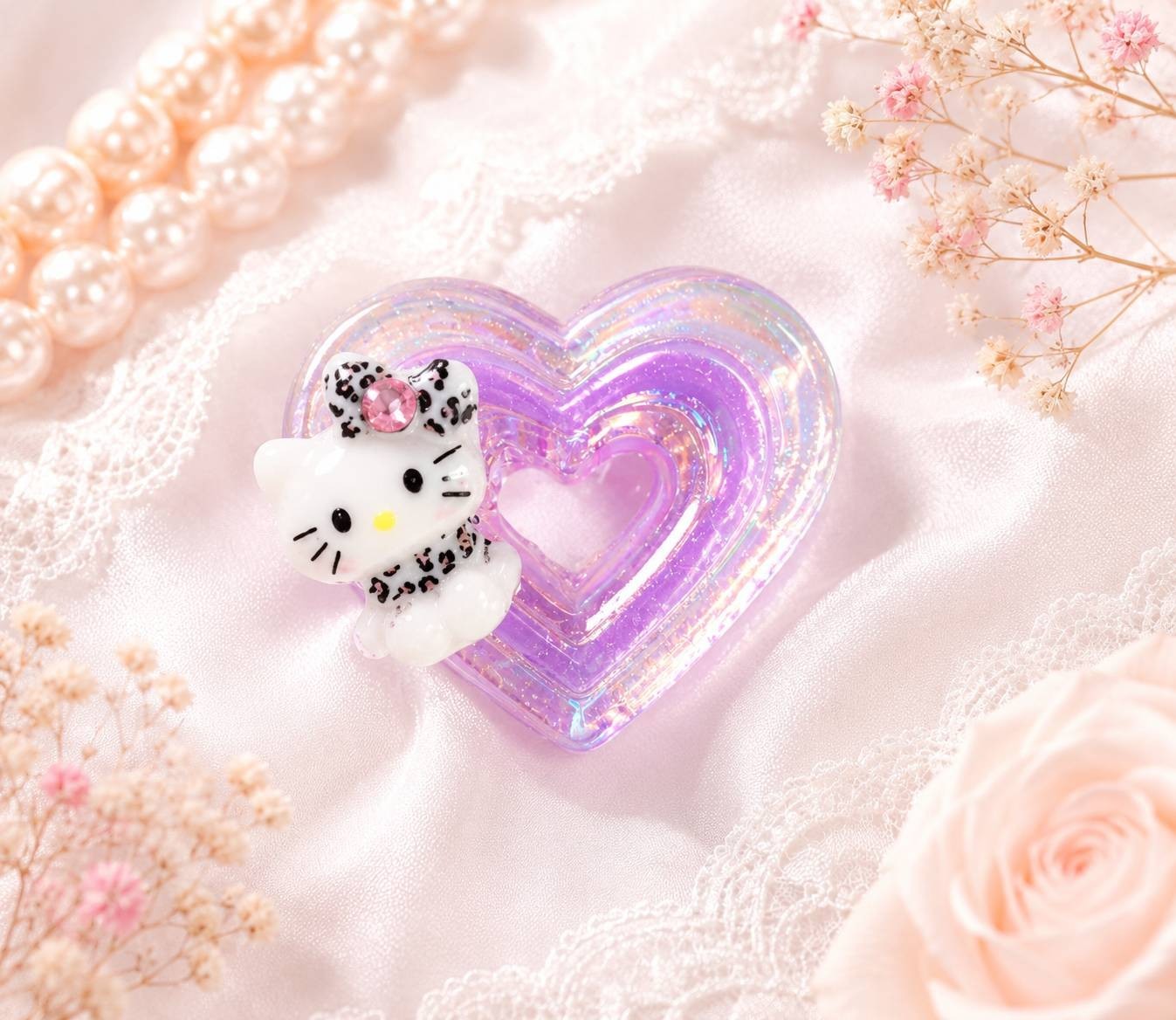 Japanese Handmade Kawaii Heart 3D Resin Nail Charms for Nail Art