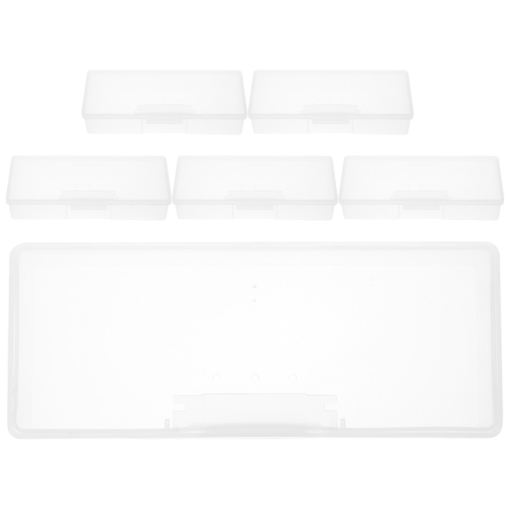 6 Pcs Portable Nail Tool Box Supplies Storage Case Implement Boxes