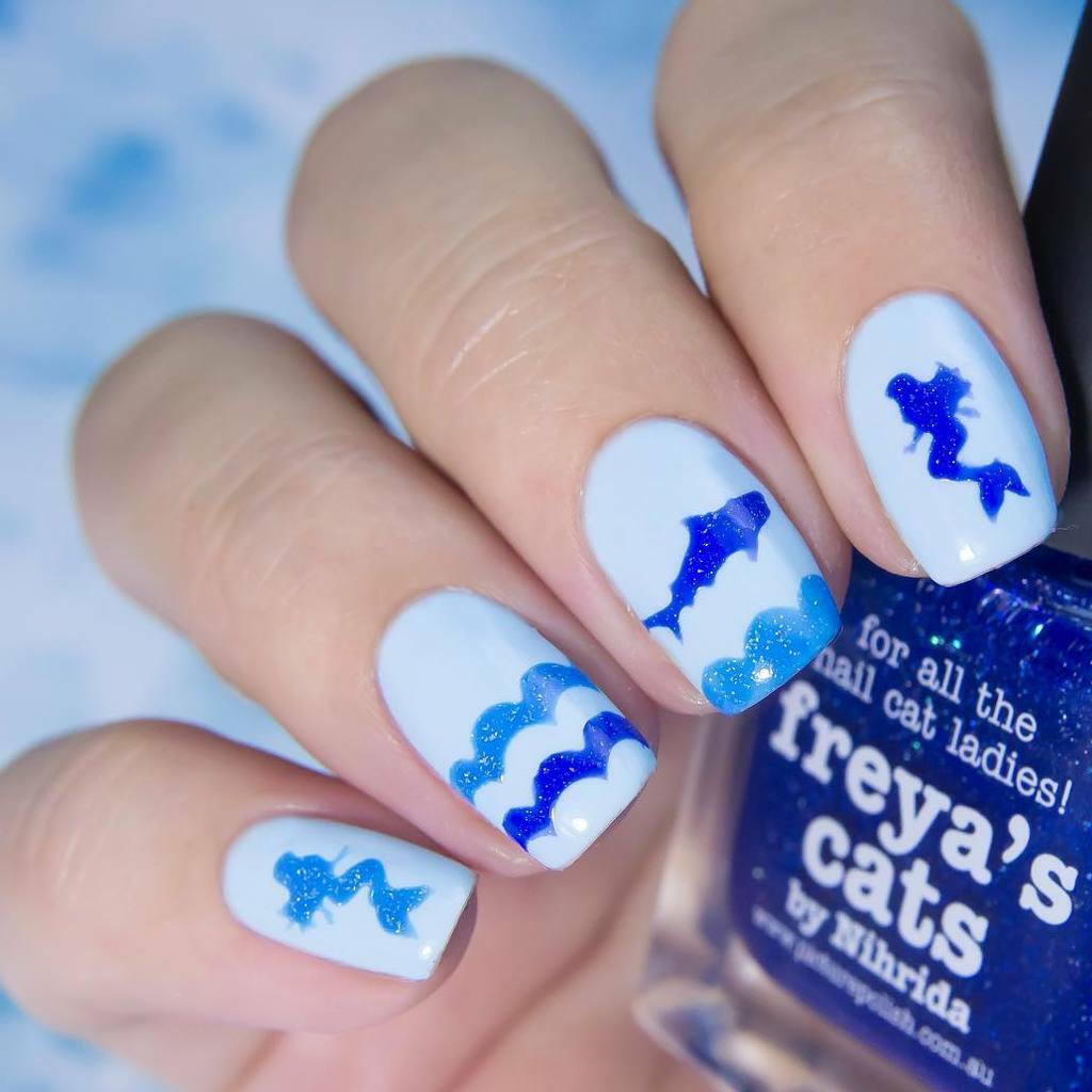 Whats Up Nails Mermaid Stencils for Nails, Nail Art, Nail Vinyls for Nail Design