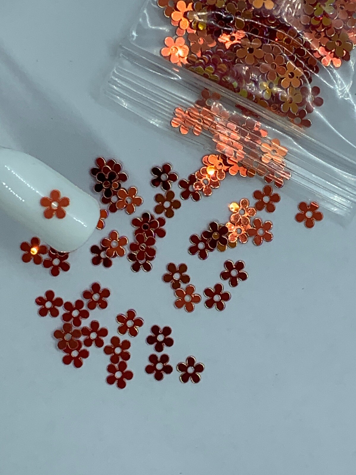 Holographic Copper Daisy Flower Glitter | 1 TSP | Gel Nail Art & Acrylic
