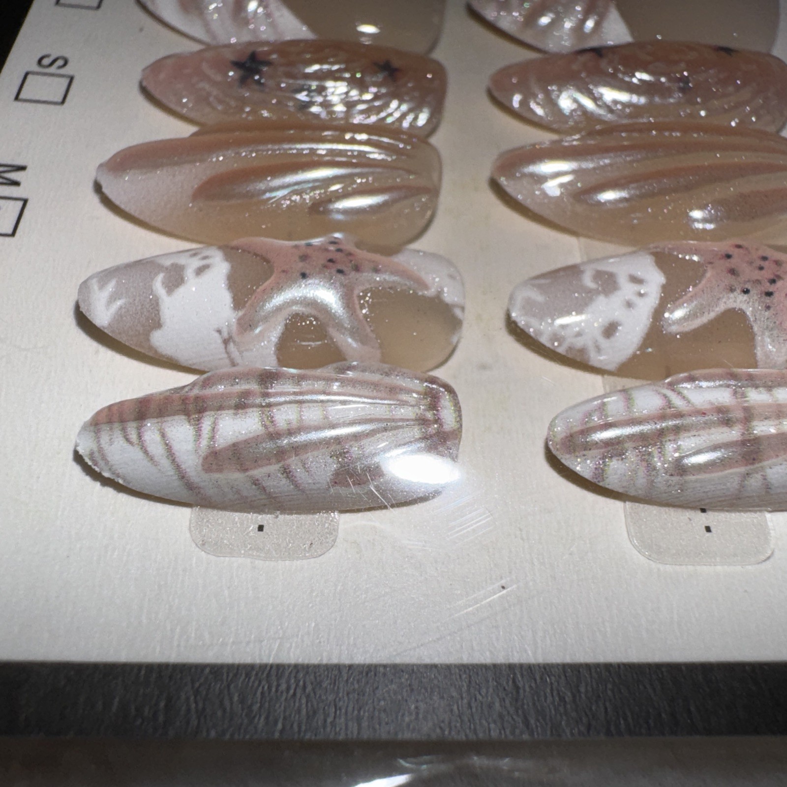 4 Packs Of 10pcs Almond Press On nails | 3D Unique Designs| Size M | Reusable 12