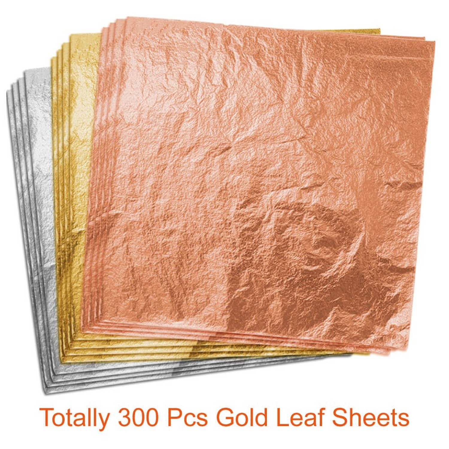 Paxcoo 300 Gold Leaf Sheets for Resin, Gold Foil Flakes Metallic Leaf for Res…