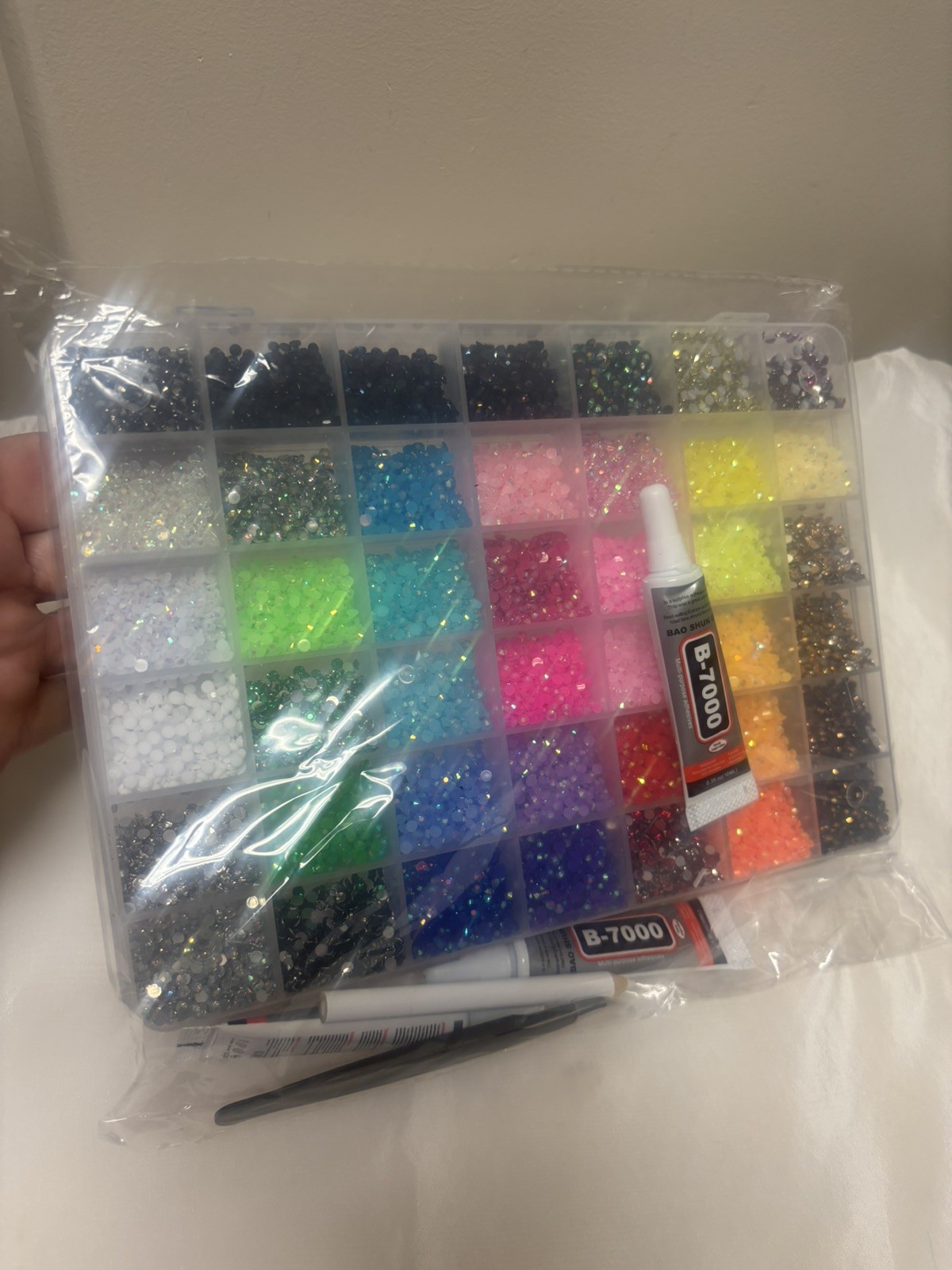 Atifober 46000Pcs 42 Colors Resin Jelly Rhinestones for Bedazzling, 3mm Multi…