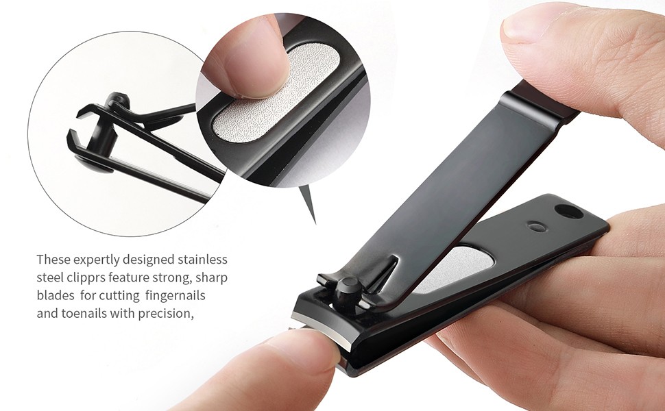 Nail Clippers Set Matte Stainless Steel 3 pcs fingernail Clippers &Slant EDG