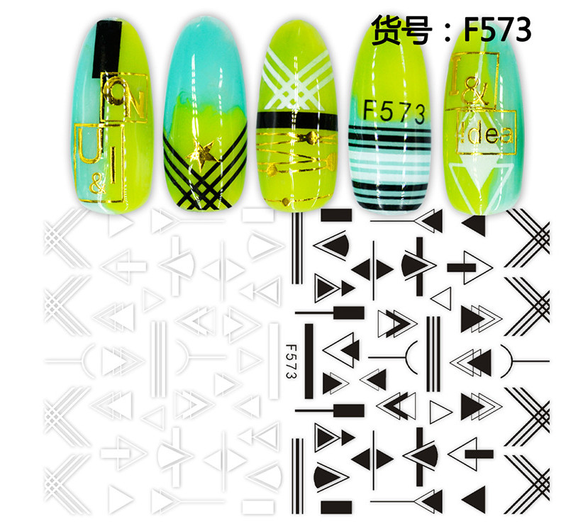 Nail Stickers Art Adhesive Decal DIY Waterproof 3D Butterfly Heart Letters NS3